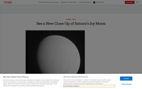See a New Close-Up of Saturn's Icy Moon Enceladus | Time