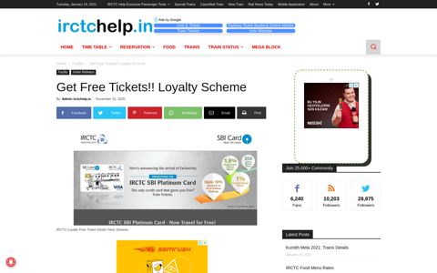 Get Free Tickets!! Loyalty Scheme - IRCTC Help