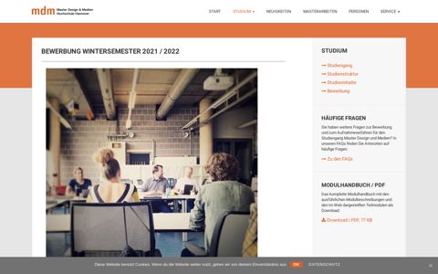 Bewerbung Wintersemester 2020 / 2021 - Master Design und ...