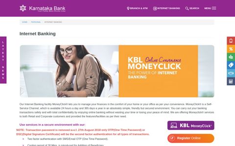 Internet Banking | Karnataka Bank