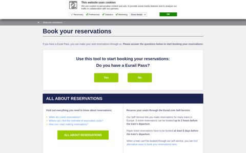 Book your reservations - Eurail Pass