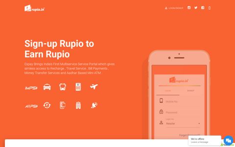 Rupio | Multiservice Portal - Money Transfer, AEPS, Bill ...