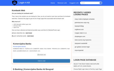 kombank web - Official Login Page [100% Verified] - Login 4 All