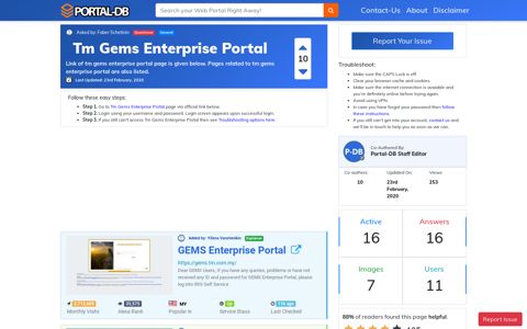 Tm Gems Enterprise Portal