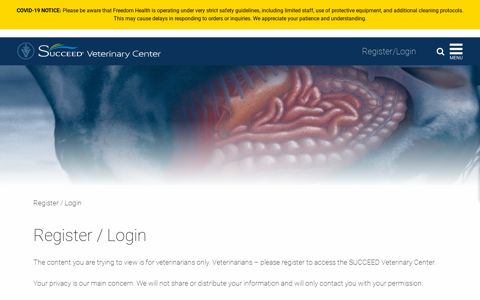 Register / Login | SUCCEED Vet Center