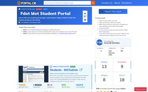 Fdot Mot Student Portal