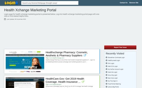 Health Xchange Marketing Portal - Loginii.com