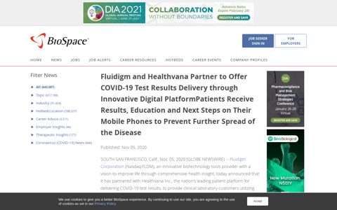 Fluidigm and Healthvana Partner to Offer COVID-19 Test ...