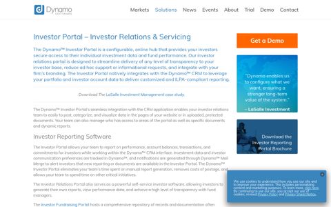 Investor Relations Portal | Dynamo Software