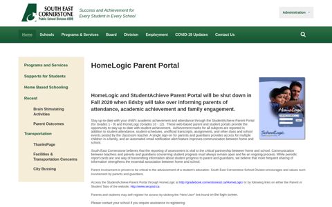 HomeLogic Parent Portal - South East Cornerstone Public ...