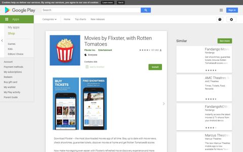 Movies by Flixster, with Rotten Tomatoes - Apps on Google Play