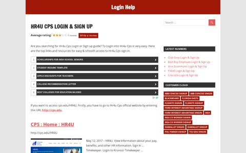 Hr4u Cps Login & sign in guide, easy process to login into cps ...
