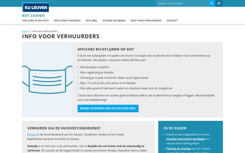 Info voor verhuurders – Kot Leuven