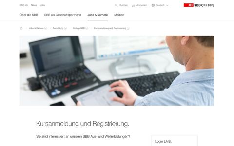 Kursanmeldung und Registrierung | SBB