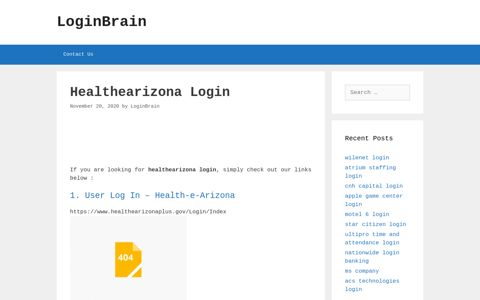 Healthearizona User Log In - Health-E-Arizona - LoginBrain