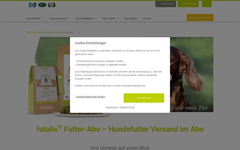 Futter-Abo: Hundefutter Versand mit futalis Abo » futalis.de