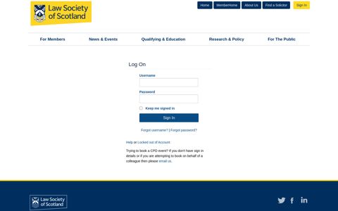 Sign In - Law Society of Scotland
