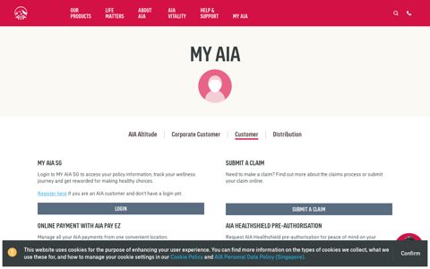 My AIA - Login to eCare, My AIA Perks, AIA Vitality | AIA ...
