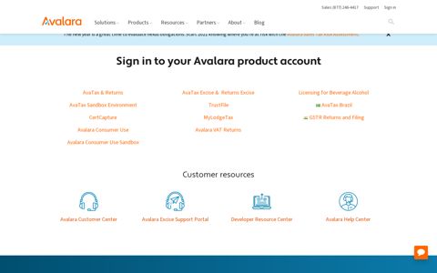 Avalara Product Login | Free & Paid Services, AvaTax Portal