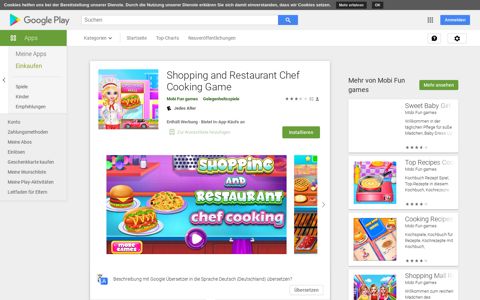 Shopping and Restaurant Chef Cooking - Kids Meal – Apps ...