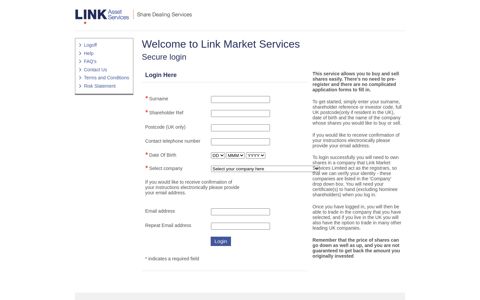 Link Share Dealing Services