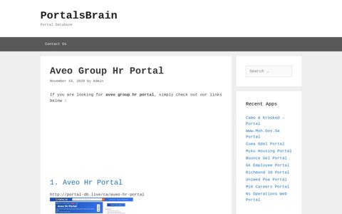 Aveo Group Hr - Aveo Hr Portal - PortalsBrain - Portal Database