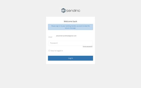 Log In - Sendinc - Sendinc Email Encryption