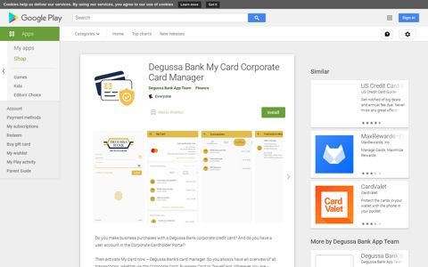 Degussa Bank My Card Corporate Card Manager - Apps on ...