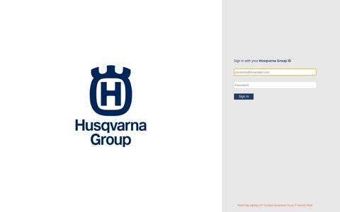 Sign In - Husqvarna Group