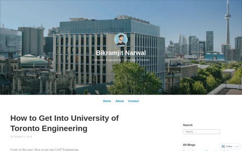 How to Get Into University of Toronto Engineering – Bikramjit ...