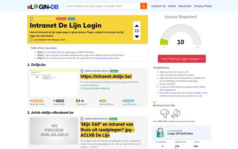 Intranet De Lijn Login - A database full of login pages from all ...