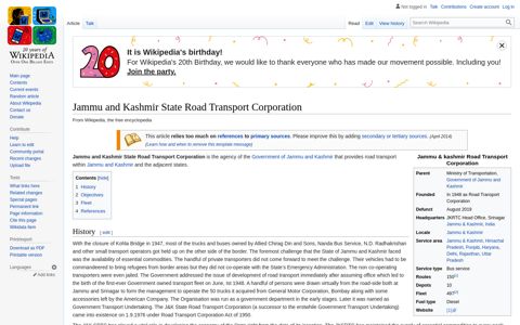 Jammu and Kashmir State Road Transport Corporation ...