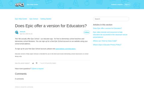 Does Epic offer a version for Educators? – Epic Help Center