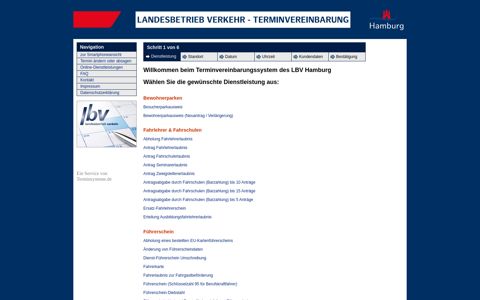 Terminvergabe LBV-Hamburg - Startseite