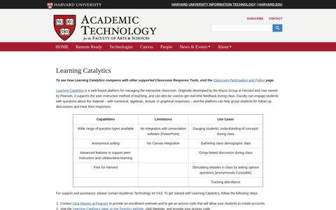 Learning Catalytics | Academic Technology for FAS