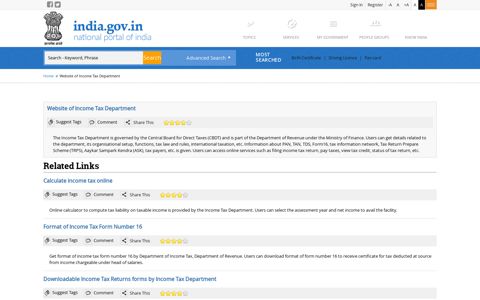 Website of Income Tax Department | National Portal of India