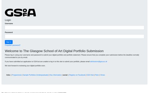 GSA Apply - Glasgow School of Art