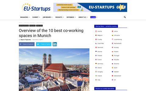 Overview of the 10 best co-working spaces in Munich | EU ...