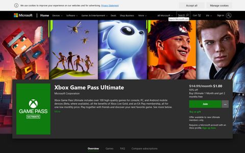 Buy Xbox Game Pass Ultimate - Microsoft Store