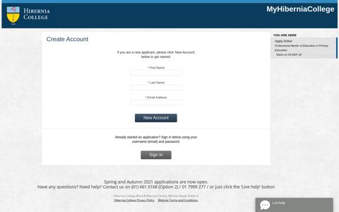Create Account - Sign in