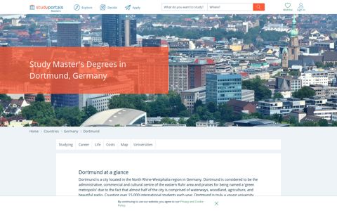 Masters degree in Dortmund - Germany - MastersPortal.com