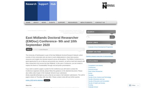 East Midlands Doctoral Researcher (EMDoc) Conference- 9th ...