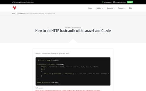 How to do HTTP basic auth with Laravel and Guzzle | Vander ...