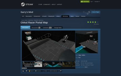 Steam Workshop::GMod Racer Portal Map