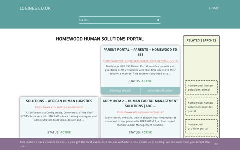 homewood human solutions portal - General Information about Login