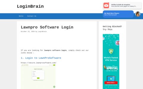 Lawnpro Software - Login To Lawnprosoftware - LoginBrain