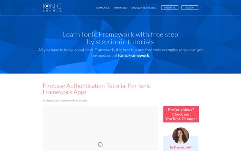 Firebase Authentication Tutorial For Ionic Framework Apps