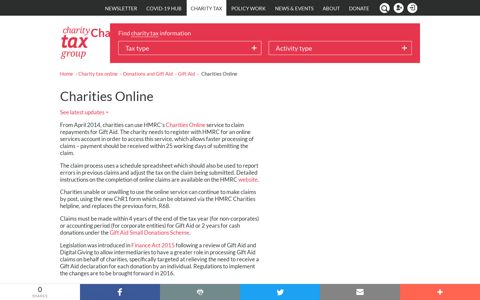 Charities Online - Charity Tax Group