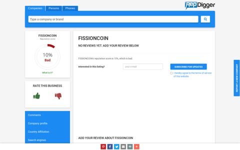 FISSIONCOIN reviews and reputation check - RepDigger
