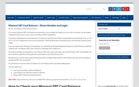 Missouri EBT Card Balance – Phone Number and Login ...